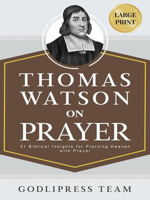 cover image of Thomas Watson on Prayer